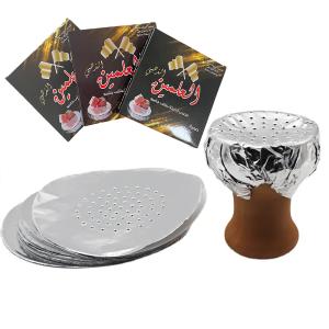 Quality Soft Temper Customized Logo Disposable Extra Thick Hookah Aluminium Foil Paper for Shisha wholesale