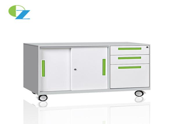 Cheap Office Metal Mobile Pedestal Cabinet Sliding Door Assembled Construction for sale