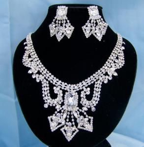 Quality wedding rhinestone jewelry high quanlity jewelry supplier manufactuer pai crown jewelry wholesale party pageants women wholesale