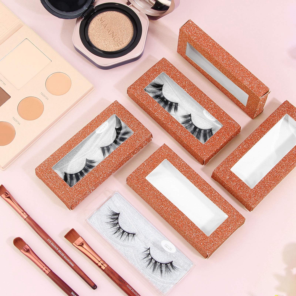 Custom Logo Cosmetic Eyelash Packaging Cardboard Paper Box For Eyelash With Materials