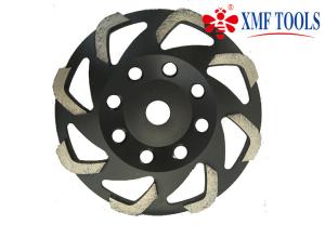 Quality 105mm Fan 5 Inch 7 Inch Diamond Cup Wheel , Black Diamond Concrete Grinding Cup wholesale