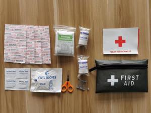 Quality 600D Blue / Black / Red First Aid Bag With 5X5CM Non Woven Wound PAD wholesale