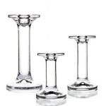 Wholesale clear pillar crystal glass candelabra candlestick holder