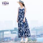 Summer beach floral spaghetti straps maxi latest party designs 100% cotton white