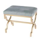popular round luxury velvetfabric upholstery stainless steel ottoman for event