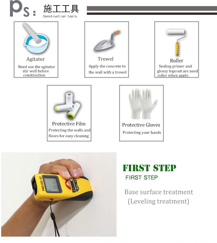 Moisture-Proof Waterproof Micro Cement Paint for Interior and Exterior Spray Application