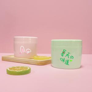 Quality Eco friendly Pink Green Cosmetic Jar Scrub Butter Face Cream Container 8oz wholesale