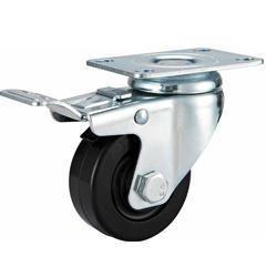 Quality 04-Medium duty caster Locking Eletroconductive rubber caster wholesale