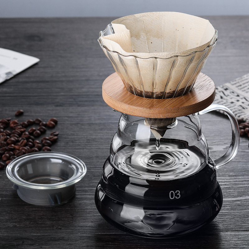 Heat Resistant Glass Coffee Dripper Cup Sustainable for Travel Office or Cafe Metal Type