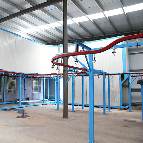 Heavy Duty Powder Coating Conveyor Systems Power Saving Low Noise