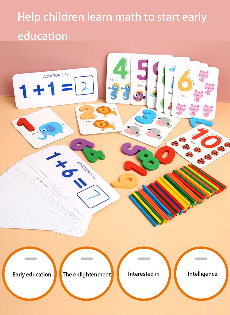 Nontoxic 15cm Montessori Counting Board Wooden Multiplication Board