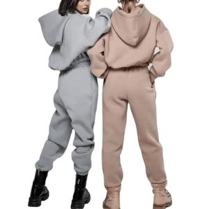 Quality Drawstring Pants Two Piece Sets Women Tracksuit Jogging Suits Women Sweatpants and Hoodie Set wholesale