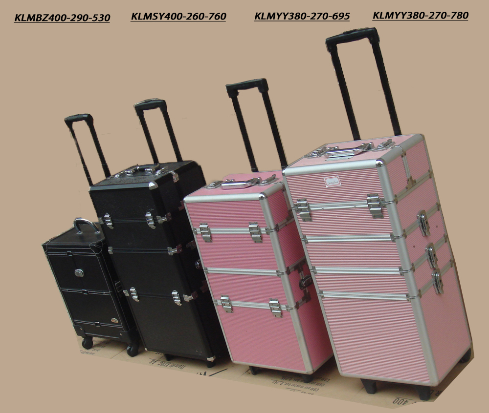 Rolling aluminum barber tool case with drawers/barber tool case KLMYY380-270-695