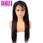 Brazilian Virgin Human Hair Wigs , Silk Straight 360 Frontal And Bundles
