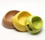 Biodegradable Bamboo Pet Bowl Feeders Environment Friendly Unique Design