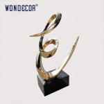 Modern Metal Art Craft Abstract Twisted Ribbon Decoration Stainless Steel
