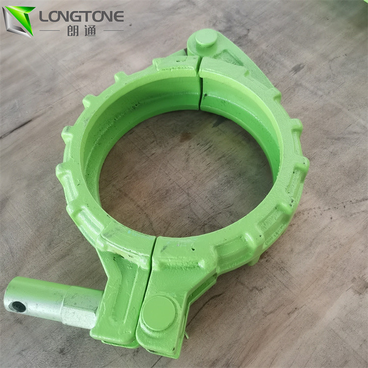 Concrete Pump Rubber Pipe Clamp Quick Release Tube Clamp Zinc Color