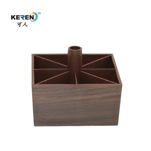 Quality KR-P0249W furniture feet 60mm height wood looking leg for bed wholesale