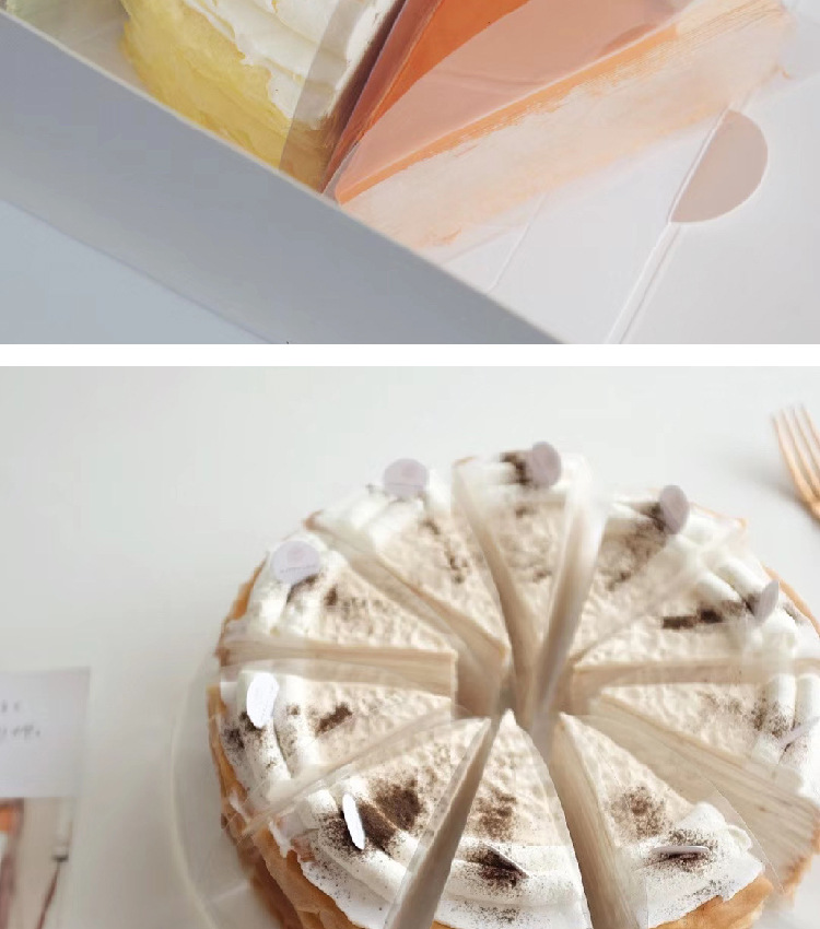Food Level PET Film Material Transparent Bread Cake Box for Small Wedding Pastry