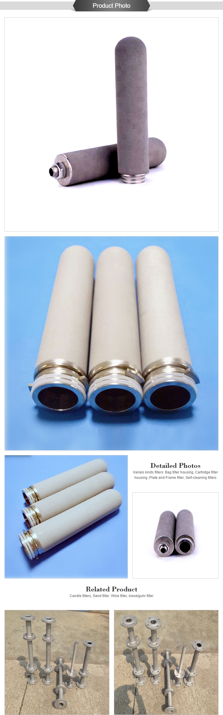 ISO9001 Certified Diatomite Filter Media Titanium Powder Sintered Filter by Runlan