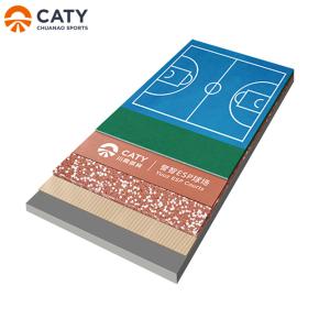 Quality Quick installation Sustainable Prefabricated Acrylic Surface Indoor &amp; Outdoor Basketball Court Covering Volleyball Badminton Tennis For Sports Field wholesale