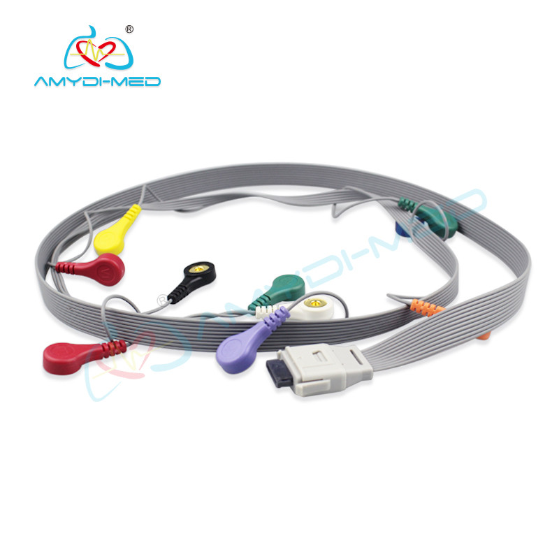 Biomedical BI9800 / BI9000 Ecg Electrode Cable 7 Lead 26 Pin Compatible With Edan