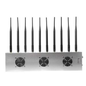 Quality 5G Cell Phone 10m 20W 10 Channel Desktop Signal Jammer wholesale