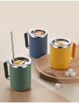 450ml Insulated Travel Mugs Stainless Steel Double Wall With Water Leakage Prove