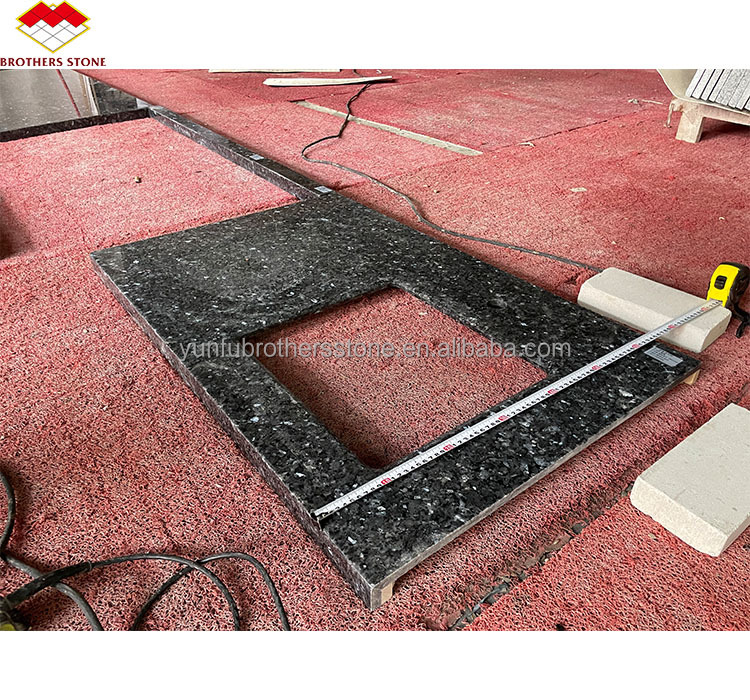 Modern Blue Granite Stone Slabs Prices for Natural Blue Pearl Countertop Renovation