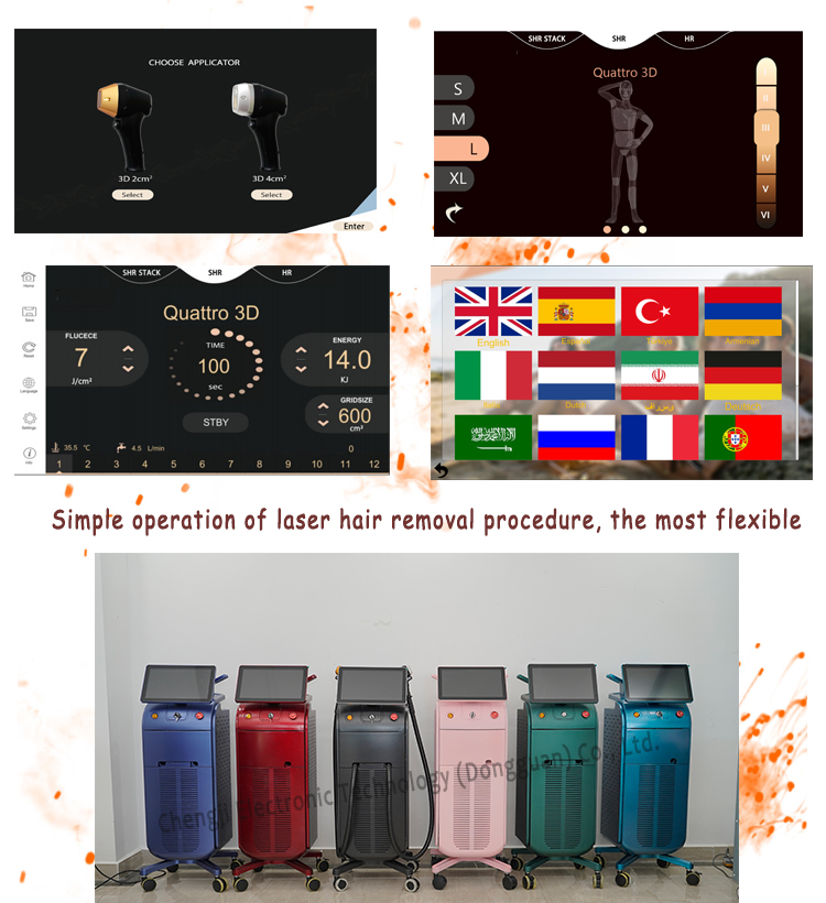 Android Hair Laser Machines 808 Nm Diode Laser Hair Removal Permanent