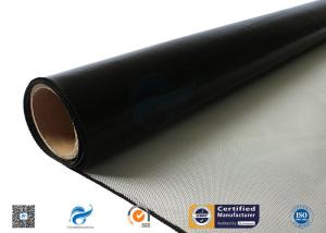Quality Custom Black Silicone Coated Fiberglass Fabric Heat Protection High Strength wholesale