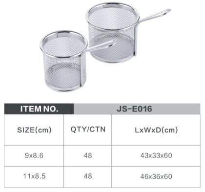 Premium stainless steel wire mesh french fries preserve strainer small deep frying basket