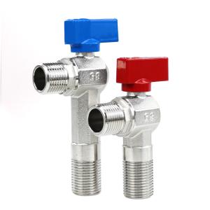 Quality OEM Brass Water Angle Valve / Check Valve With Red Handle wholesale
