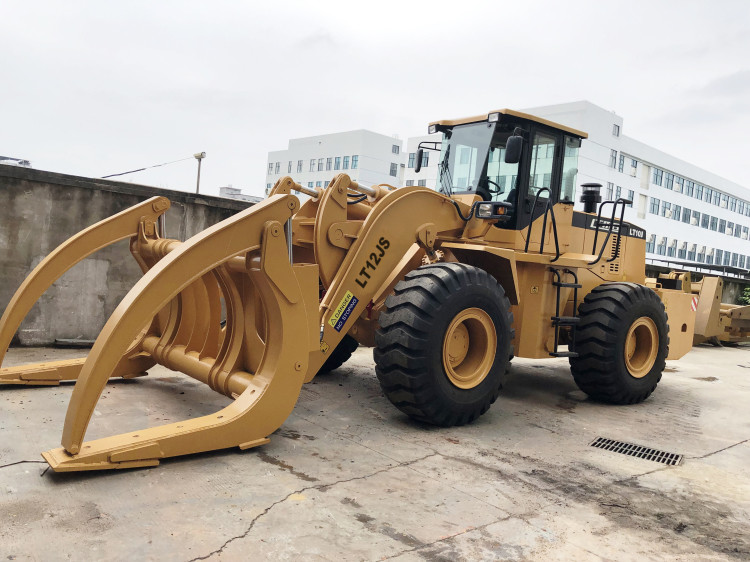 12 Ton Grapple Large Front End Loader With Air Conditioner 199kw Rated Engine Power