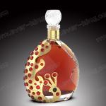 Luxury Crystal 700Ml Whiskey Glass Bottle With Glass Cap