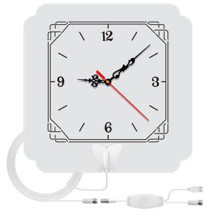 Quality 150 Miles Range Support 4K 1080p Indoor Amplifier HDTV Digital Solid Color White Square Clock Antenna wholesale