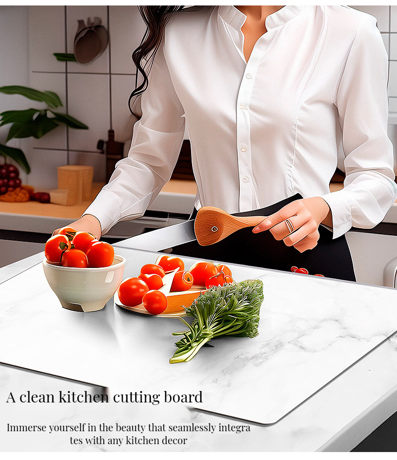 Durable Kitchen Tools Custom Logo Acrylic Chopping Block for Safe and Flexible Cutting