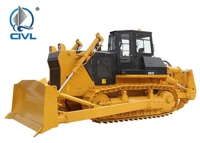 Cummins Engine Shantui Bulldozer 32000KG Operating Weight 11.9cbm With Rops Cabin, Blade and Ripper