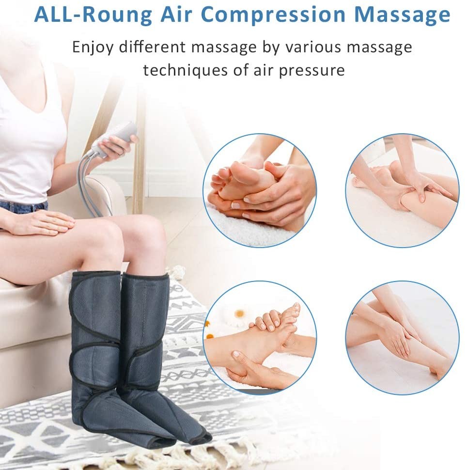 Adjustable Wraps Air Compression Leg Massager 240V Foot Heating