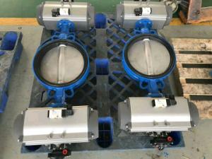Quality Butterly valves with pneumatic rotary actuator cylinder control wholesale