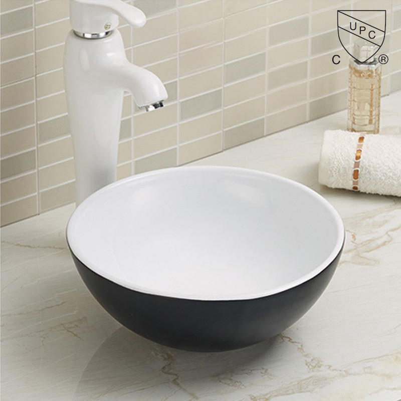 Painted Matt Color Vanity Bathroom Top Mount Basin Laboratory Round Ceramic Sink