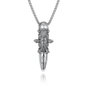 Quality Skull Shape Stainless Steel and Gold Pendants Necklaces for Men Jewelry wholesale
