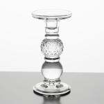 2 Sizes Glass Pillar Taper Candle Holders Centerpiece For Dining Table