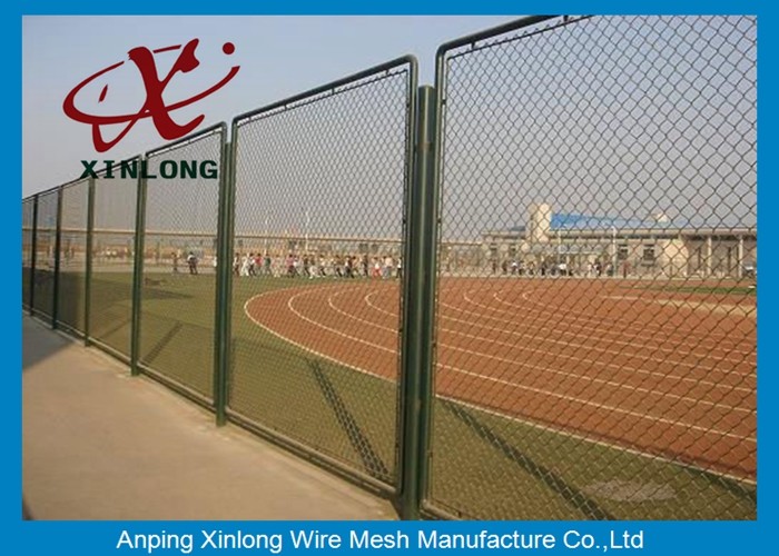 School Chain Link Fence / Hot Dipped Galvanized Chain Link Security Fence