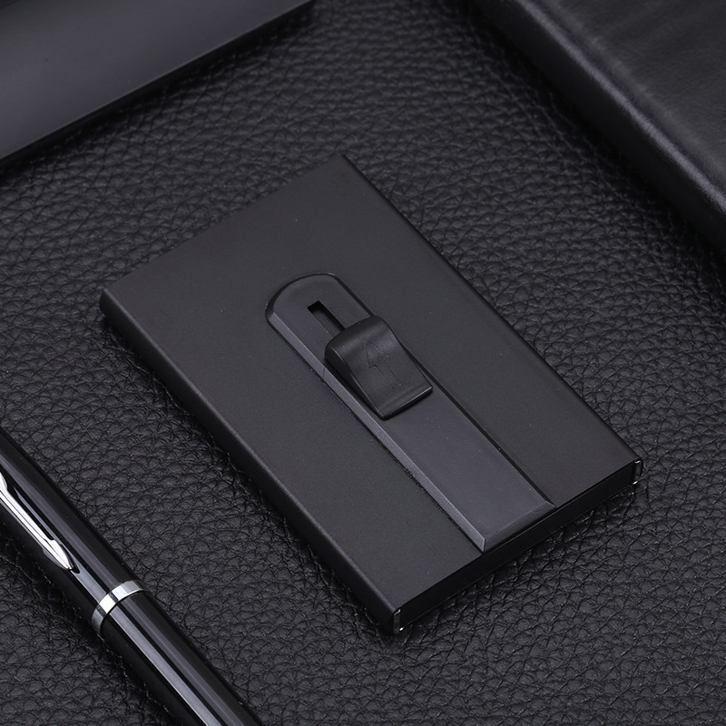 Durable Metal Card Holder with RFID Blocking Aluminum Wallet Push Up Feature and Design