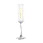 Customized Transparent Crystal Glass Gift Gold Decal Champagne Glass OEM