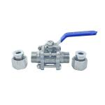 304 316 Stainless Steel Three-Piece Ball Valve Live Then Surfacing from Q21F