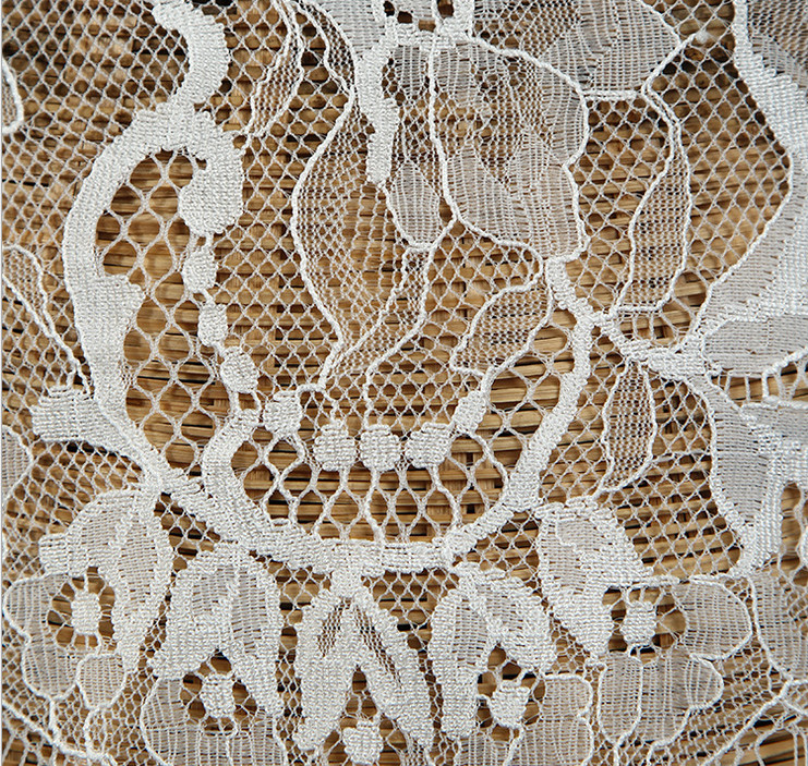 Green Environmental Protection Eyelash Lace Fabric for Wedding Dress