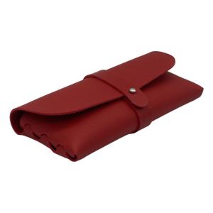 Quality Red Pu Handmade Personalized Cool 46mm Leather Glasses Pouch wholesale