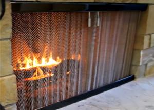 Quality Customized Metal Chain Drapes Fireplace Wire Mesh Curtain 6x6mm wholesale